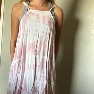Pink Spaghetti Strapped Dress